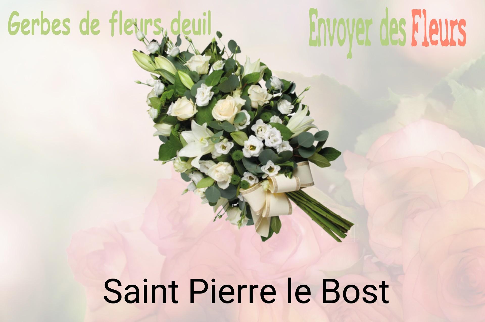 Gerbe de fleurs de deuil livrée à Saint-Pierre-le-Bost